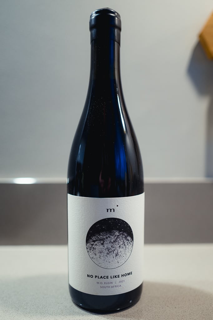 Minimalist Wines No Place Like Home bottle standing alone on a counter