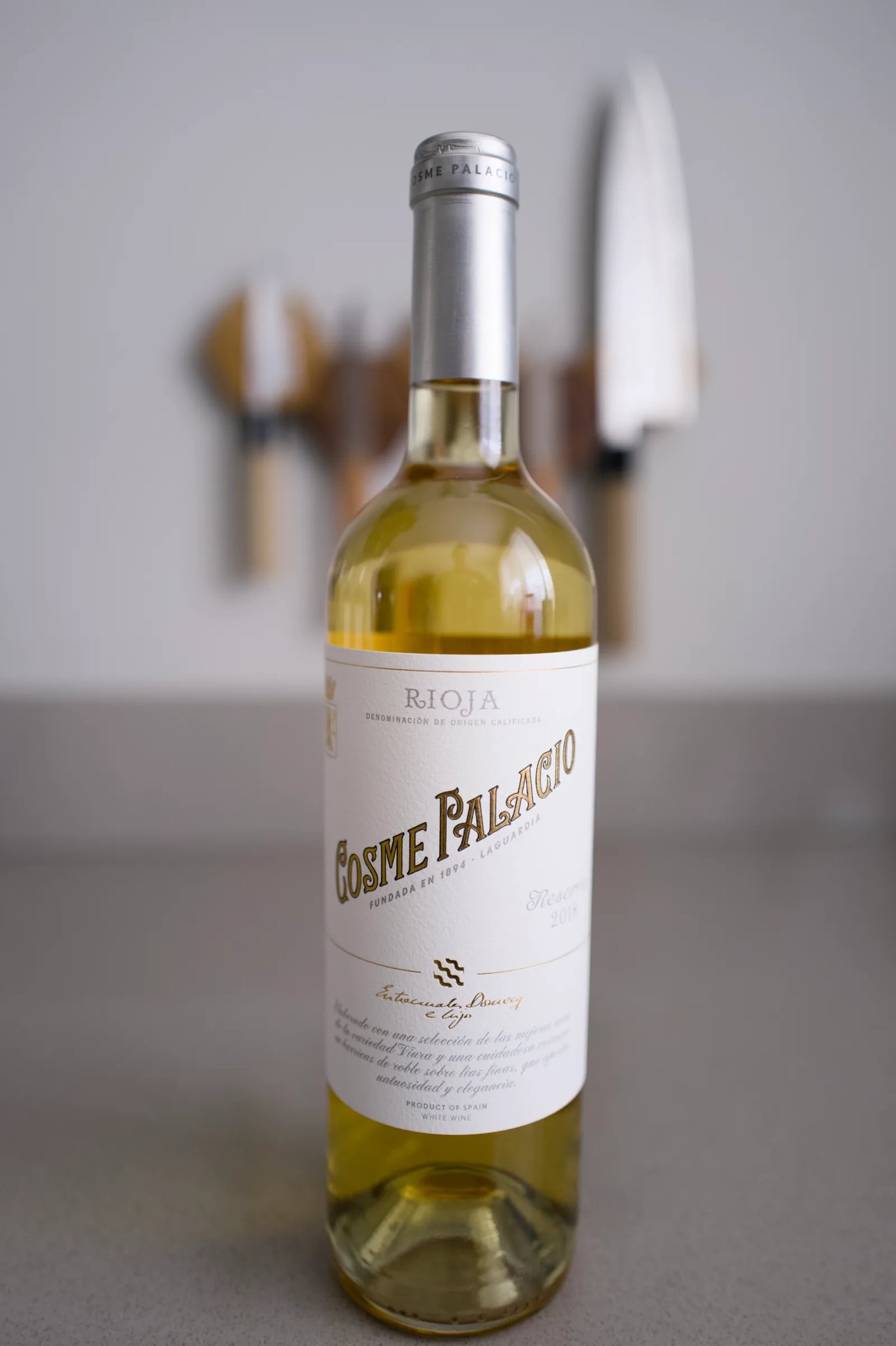 Bottle of Cosme Palacio Blanco white Rioja from Viura