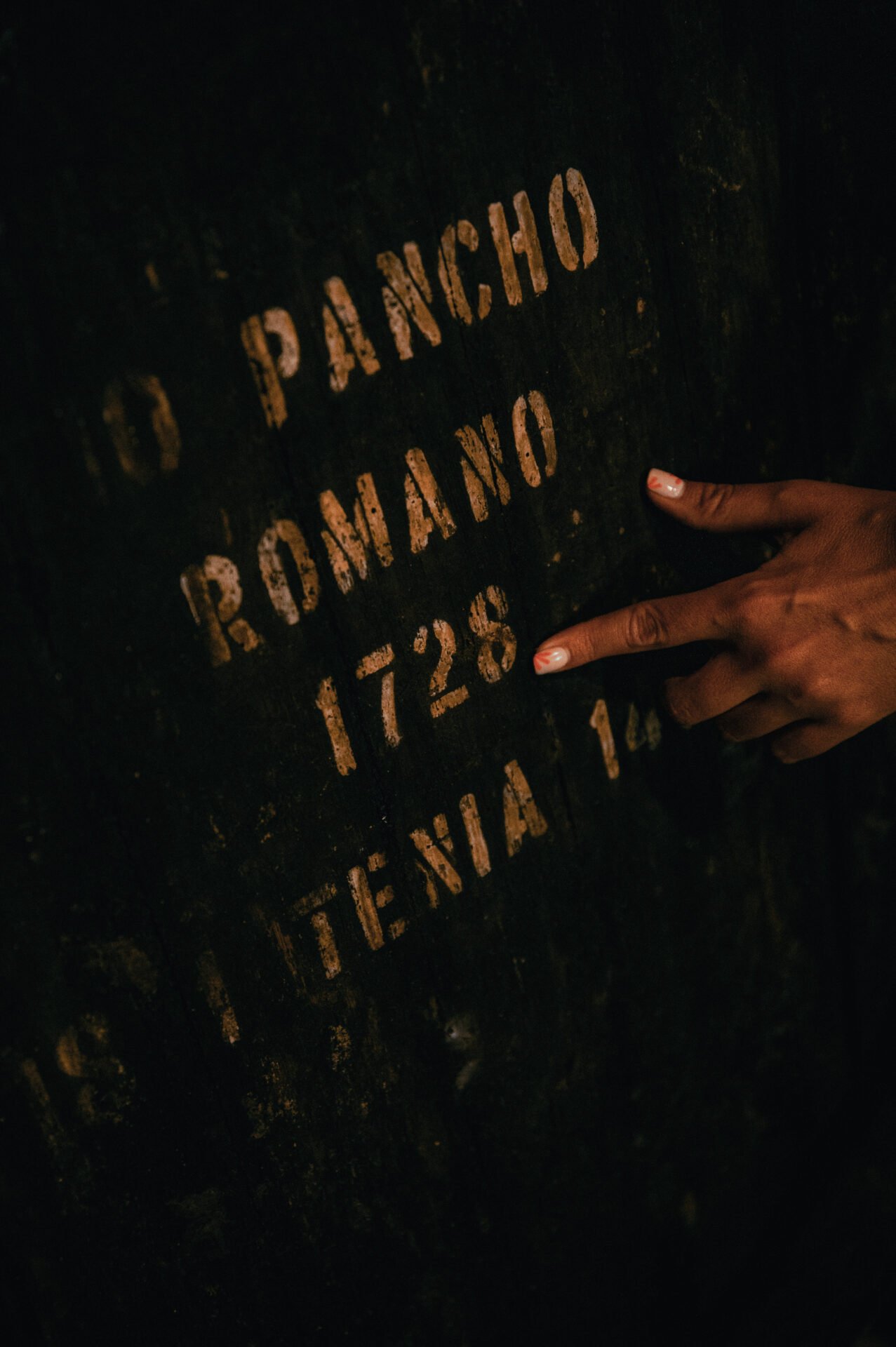 Ancient sherry barrel at González Byass cellar