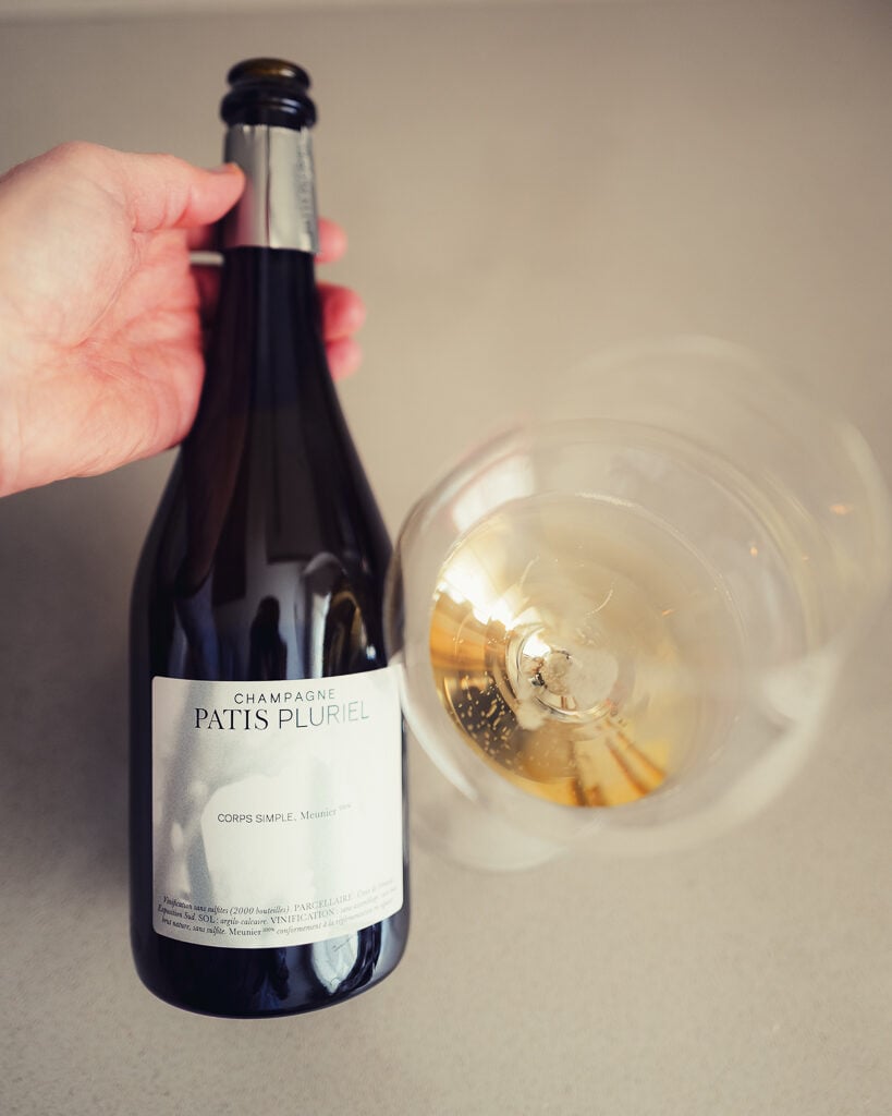 Bottle of Corps Simple 100% Meunier by Patis Pluriels, brut nature champagne from the Marne Valley