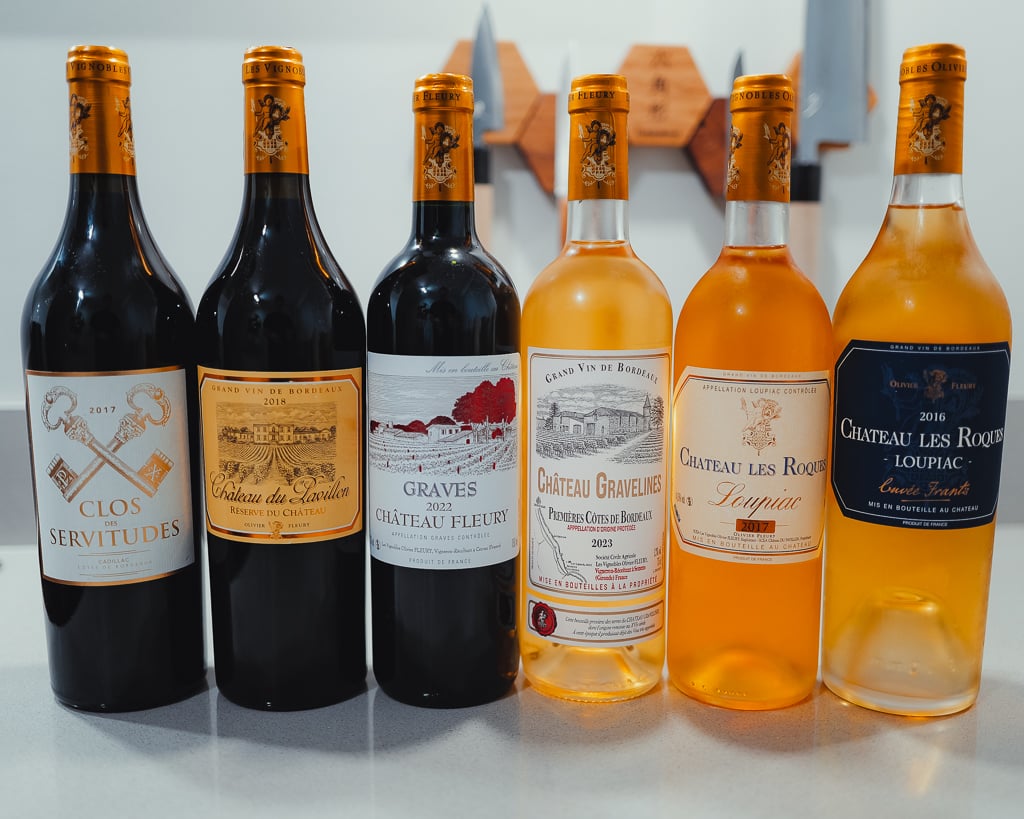 Fleury-Dubourg Bordeaux wines lineup