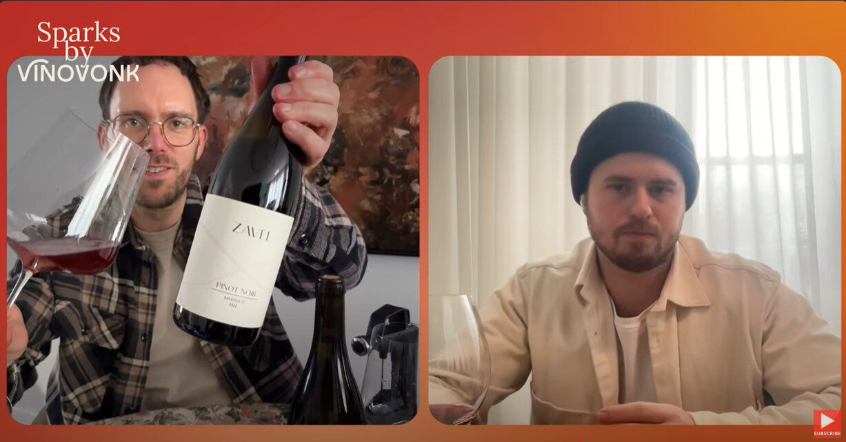 Joni Sloesen of Zavel winery in conversation with Jeroen Vonk for Sparks by VinoVonk