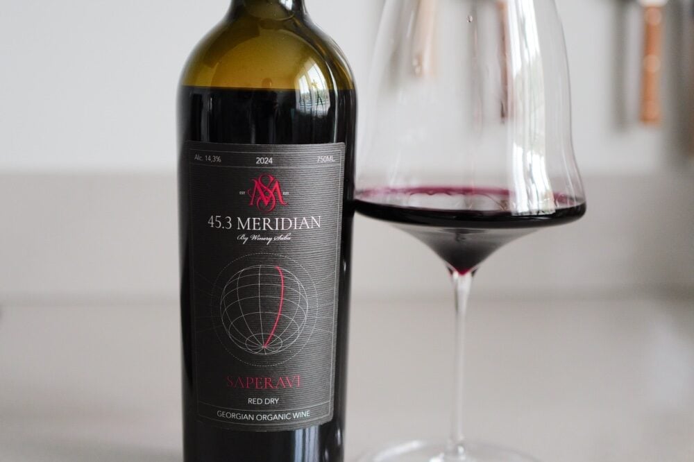Bottle of Saperavi 2024 by Winery Saba, Georgian red wine
