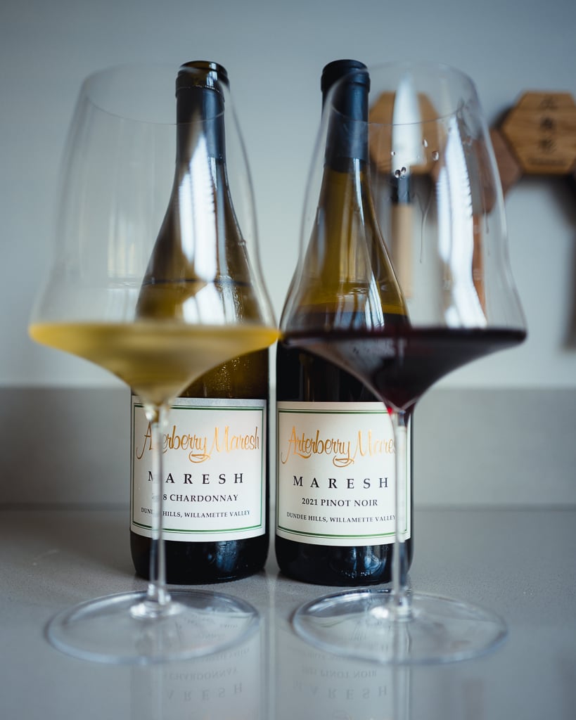 Multiple bottles of Arterberry Maresh wine from the Dundee Hills, Oregon