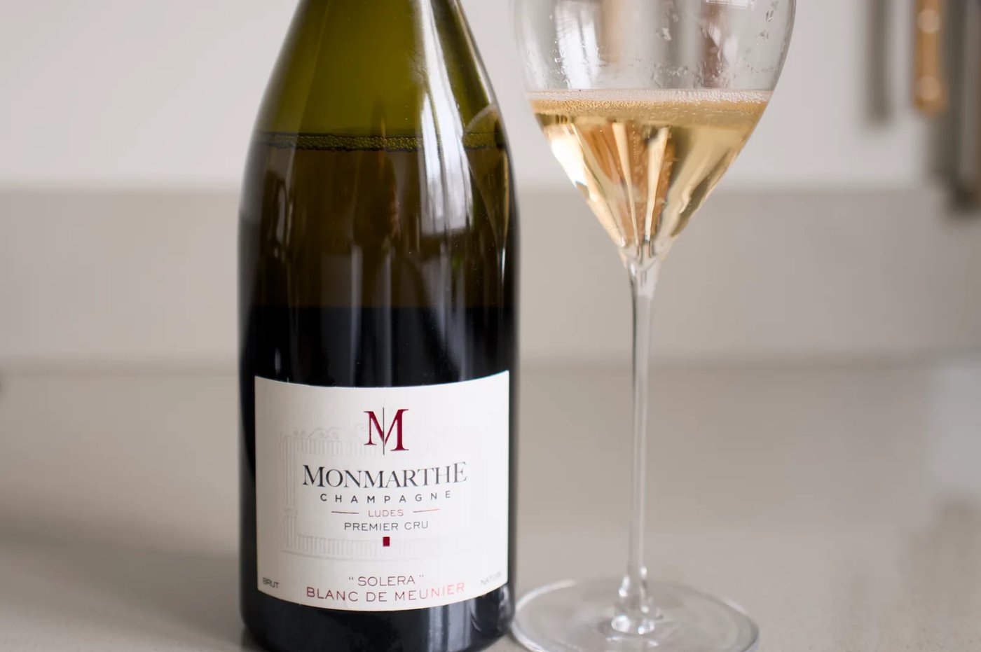 Bottle of Champagne Monmarthe Solera Blanc de Meunier Brut Nature from Ludes