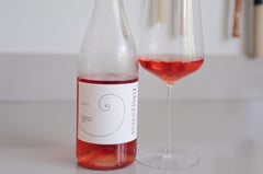 Glass of Cerasuolo d'Abruzzo DOC 2024 rosé from Abruzzo, Italy