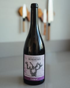 Bottle of Weingartner Furmint 2022, dry white wine from Somló, Hungary