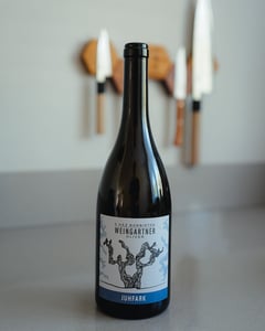 Bottle of Weingartner Juhfark 2022 Hungarian wine from volcanic soil