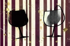 Zebra striping drinking: two glasses side by side, one alcoholic, one alcohol-free