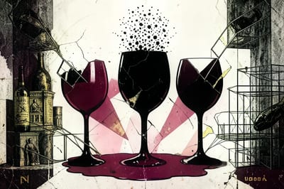 Verschillende wijnglasvormen naast elkaar: Bordeaux, Bourgogne en tulpglas