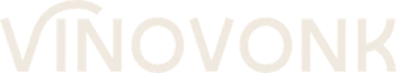 VinoVonk logo, light version, on a dark ground